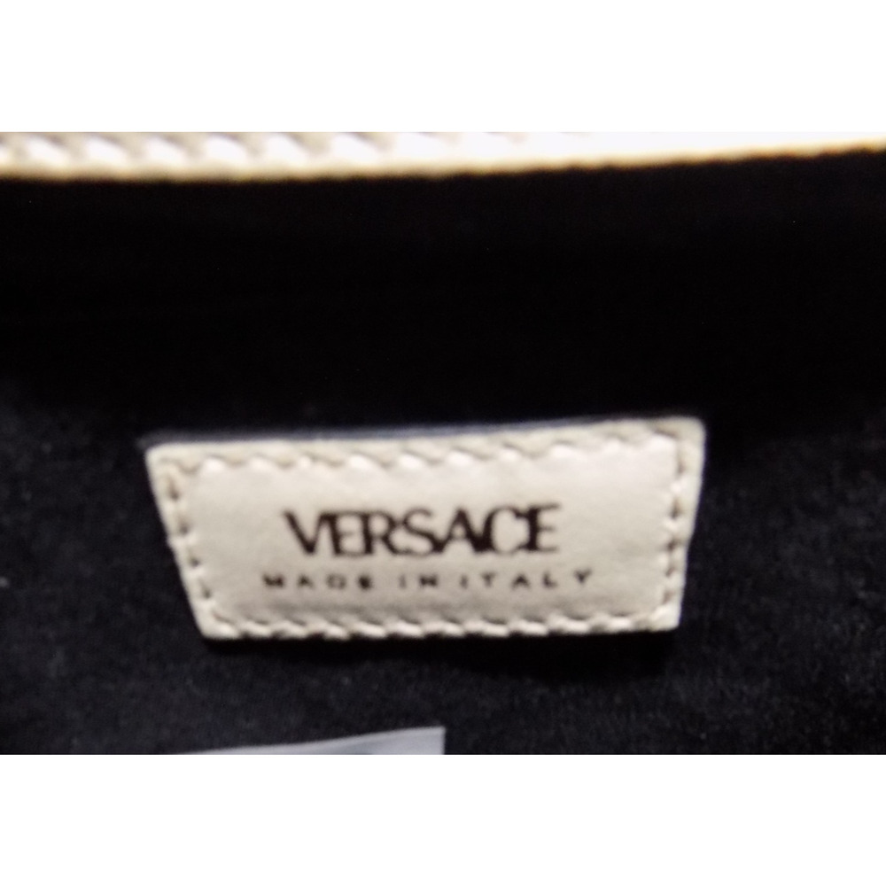 Versace La Medusa Plaque Quilted Leather Crossbody Bag Authentic-Cream - Picture 6 of 7